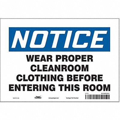 Safety Sign 7 inx10 in Vinyl