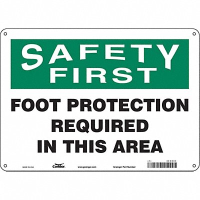 Safety Sign 10 in x 14 in Aluminum