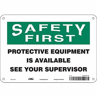 Safety Sign 7 in x 10 in Aluminum