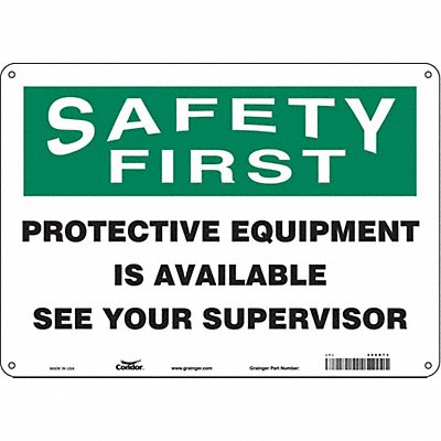 Safety Sign 10 in x 14 in Aluminum