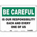 Safety Sign 10 inx14 in Aluminum