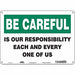 Safety Sign 10 inx14 in Polyethylene