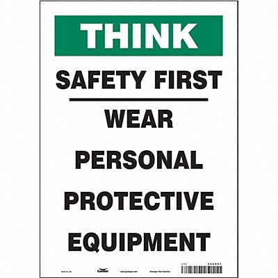 K0729 Safety Sign 14 inx10 in Vinyl