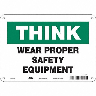 Safety Sign 7 in x 10 in Aluminum