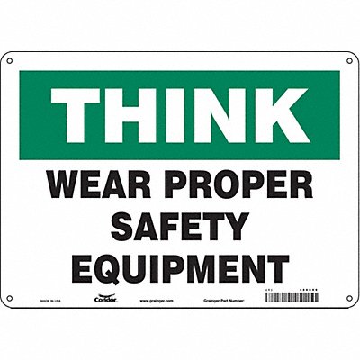 Safety Sign 10 inx14 in Polyethylene