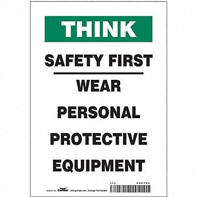 K0729 Safety Sign 10 in x 7 in Vinyl