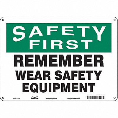 Safety Sign 10 inx14 in Aluminum