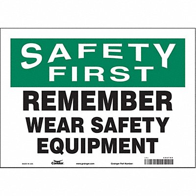 Safety Sign 10 inx14 in Vinyl