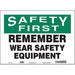 Safety Sign 10 inx14 in Vinyl
