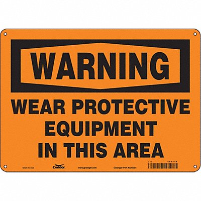Safety Sign 10 inx14 in Polyethylene