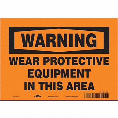 Safety Sign 7 in x 10 in Vinyl