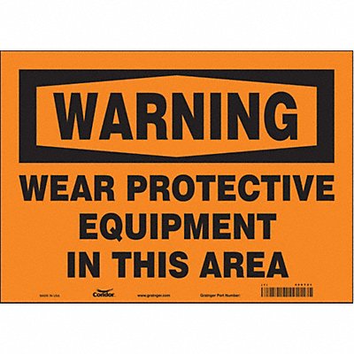 Safety Sign 10 in x 14 in Vinyl