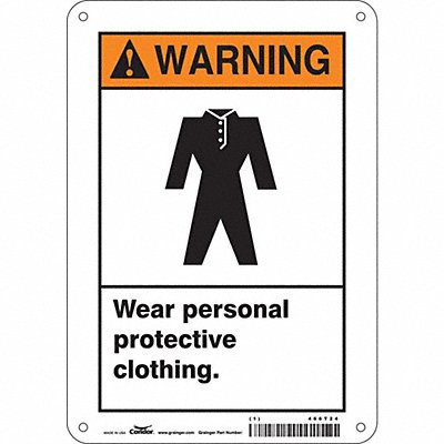 Safety Sign 10 in x 7 in Polyethylene