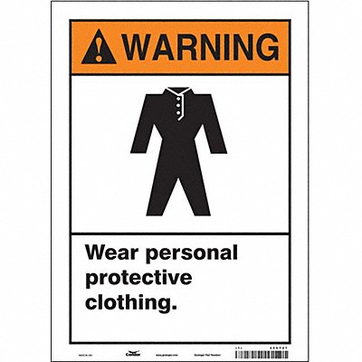 Safety Sign 14 in x 10 in Vinyl