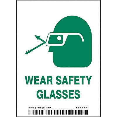 Safety Sign 4in x 2.875in Vinyl PK25