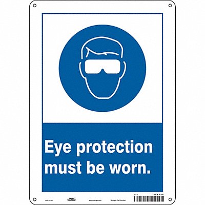 Safety Sign 14 in x 10 in Polyethylene