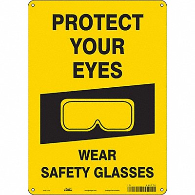 Safety Sign 14 in x 10 in Polyethylene