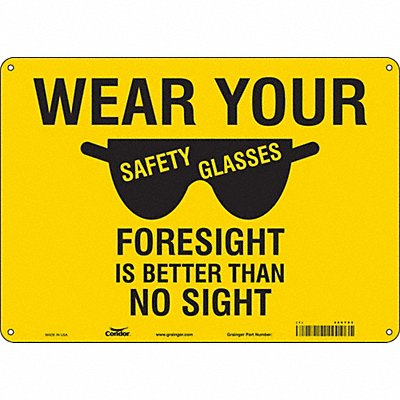 Safety Sign 10 inx14 in Polyethylene