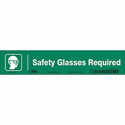 Safety Sign 1.75in x 9in Vinyl