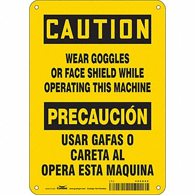 Safety Sign 10 in x 7 in Aluminum
