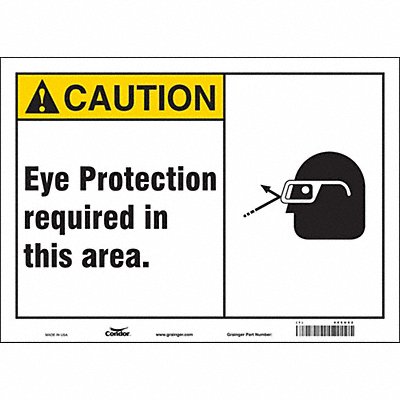 Safety Sign 10 in x 14 in Vinyl