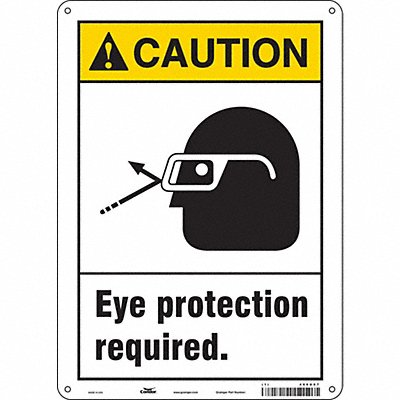 Safety Sign 14 in x 10 in Polyethylene