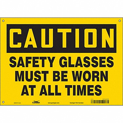 Safety Sign 10 in x 14 in Vinyl