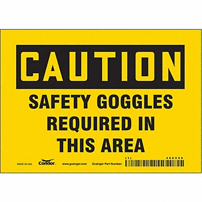 Safety Sign 5 in x 7 in Vinyl