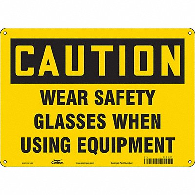 Safety Sign 10 inx14 in Aluminum