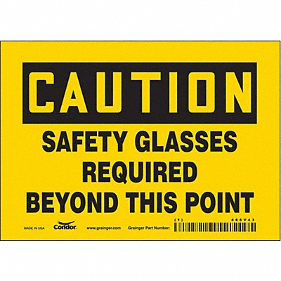 Safety Sign 5 inx7 in Vinyl