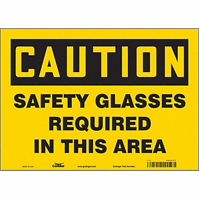 Safety Sign 10 in x 14 in Vinyl