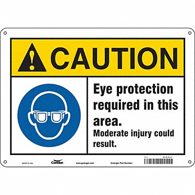 Safety Sign 10 in x 14 in Polyethylene