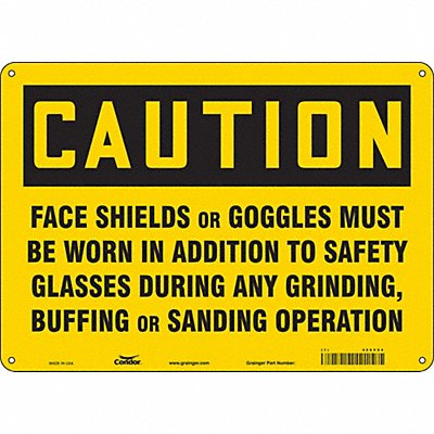 Safety Sign 10 inx14 in Polyethylene