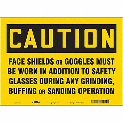 Safety Sign 10 inx14 in Vinyl