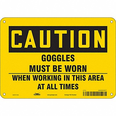 Safety Sign 7 in x 10 in Aluminum