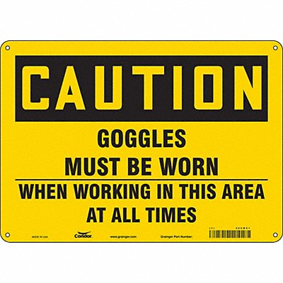 Safety Sign 10 in x 14 in Polyethylene