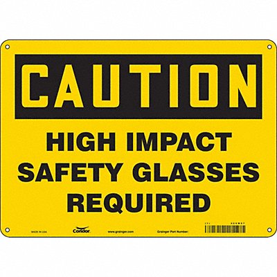 Safety Sign 10 in x 14 in Polyethylene