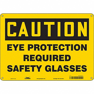 Safety Sign 10 in x 14 in Polyethylene