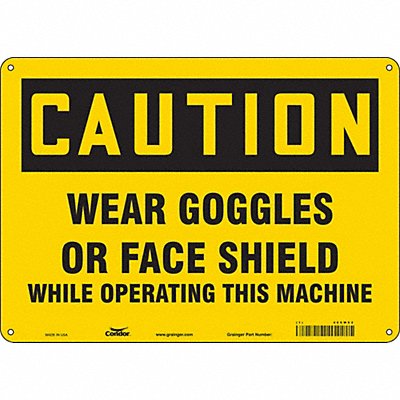 Safety Sign 10 in x 14 in Aluminum