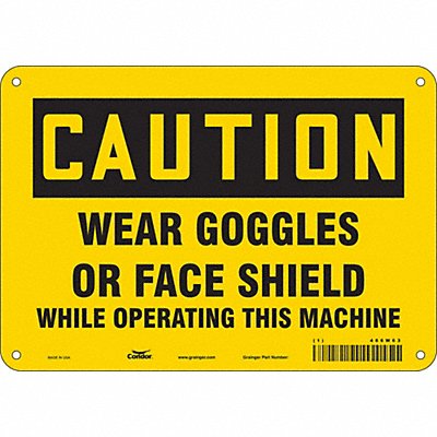 Safety Sign 7 in x 10 in Polyethylene