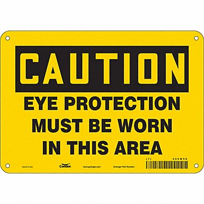 Safety Sign 7 in x 10 in Aluminum