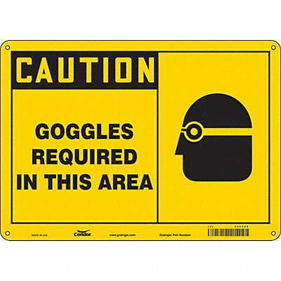 Safety Sign 10 inx14 in Polyethylene