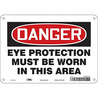Safety Sign 7 in x 10 in Aluminum
