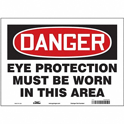 Safety Sign 10 inx14 in Vinyl
