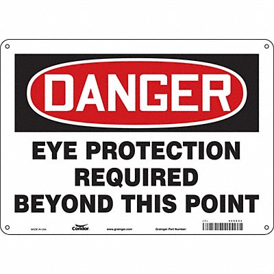 Safety Sign 10 in x 14 in Aluminum