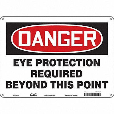 Safety Sign 10 inx14 in Polyethylene