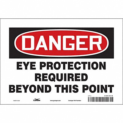Safety Sign 7 inx10 in Vinyl