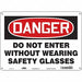Safety Sign 10 in x 14 in Aluminum