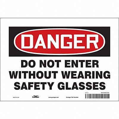 Safety Sign 7 in x 10 in Vinyl