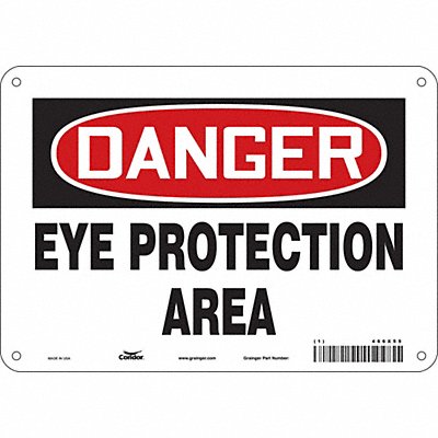 Safety Sign 7 in x 10 in Aluminum